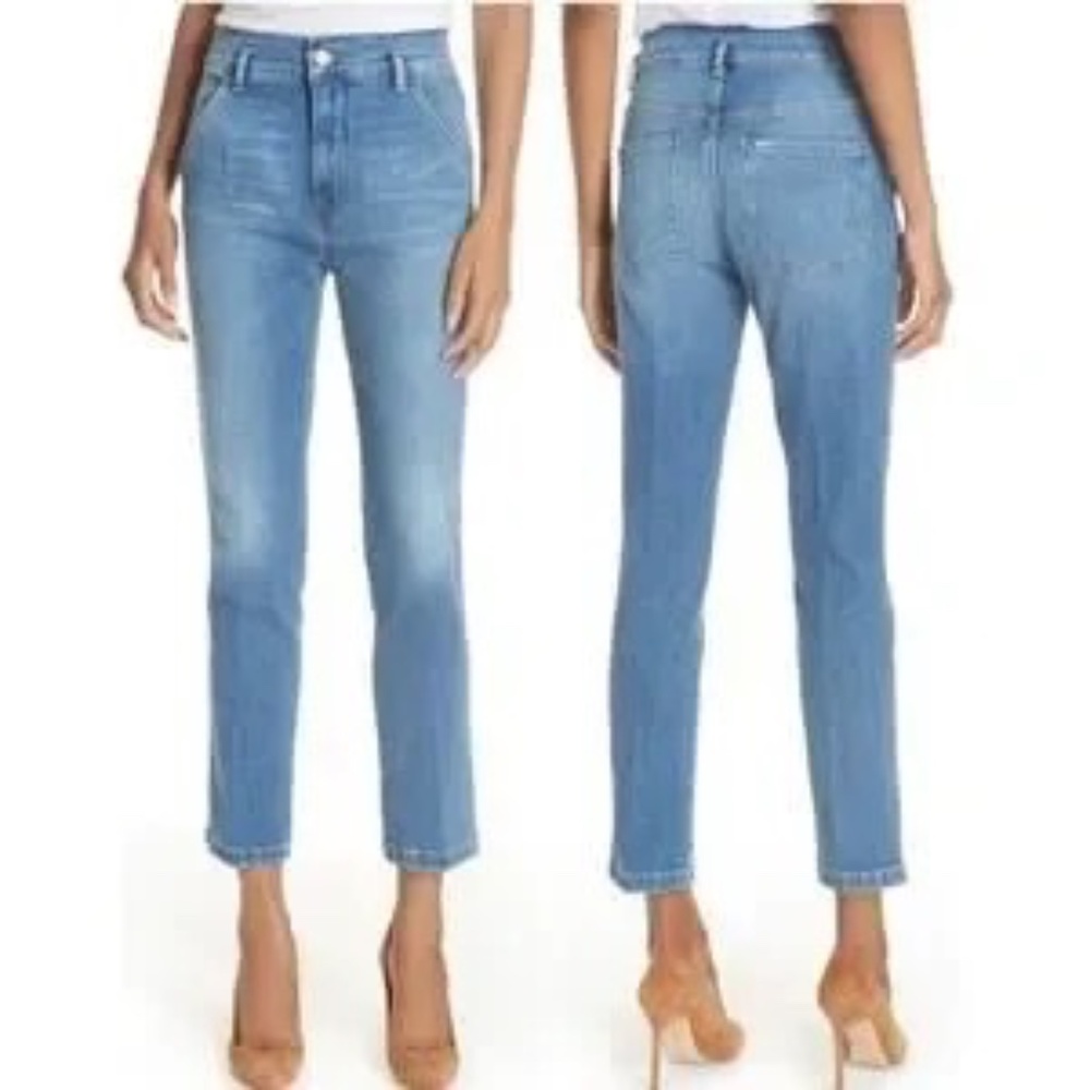 Frame | Le Slender Straight Leg‎ Jeans In Thistle, Size 28